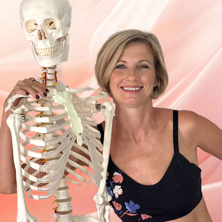 Iveta with Skeleton